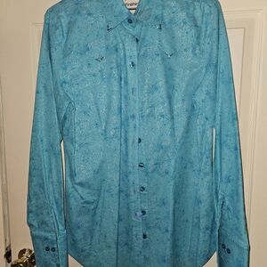 Elegant Turquoise Button Down Shirt